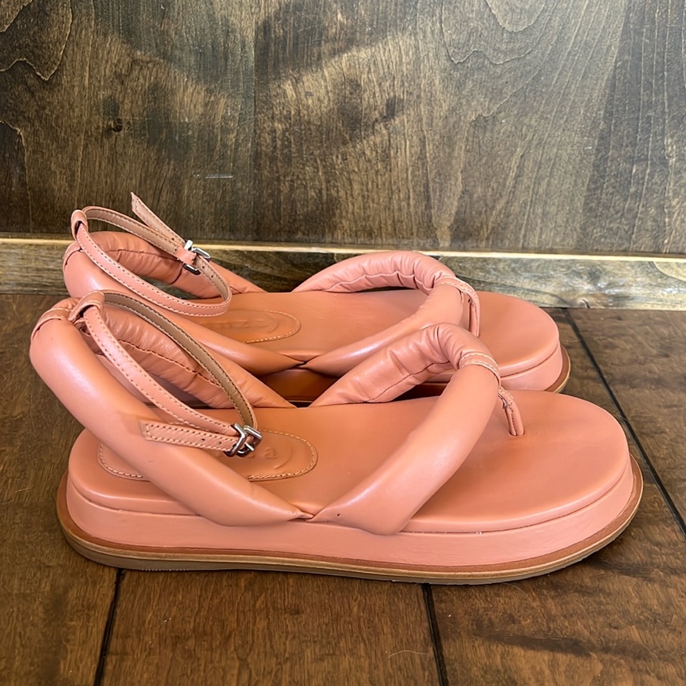 Anthropologie Pink Platform Sandals